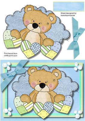 Lovely Little Snuggles Bear in Blue 
