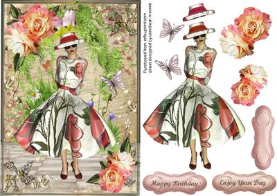 Lady in the Roses Garden 