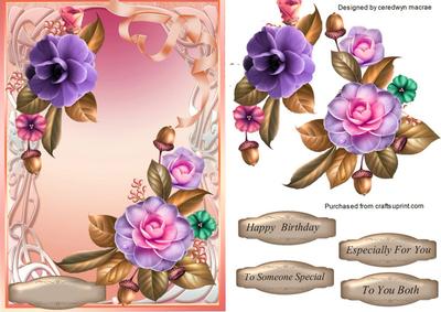 Lovely Camellias in a Ornate Frame 
