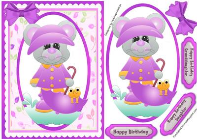 Lovely Rainyday Mouse ( Lilac )