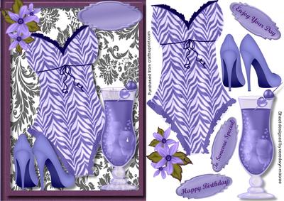 Oooo-la -la Sexy Lilac Leopard Skin Bask
