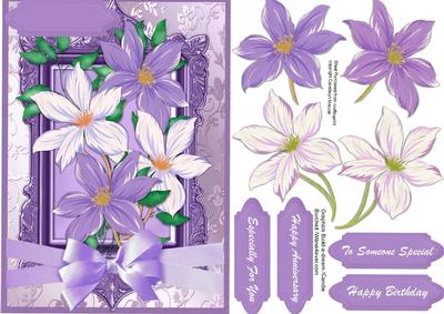 Beautiful Clematus Flowers in Lilac 