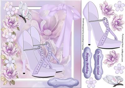 Lovely Lilac Dancing Shoes and Magnolias 