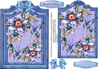 Lovely Blue Flowers and Butterfliy's 
