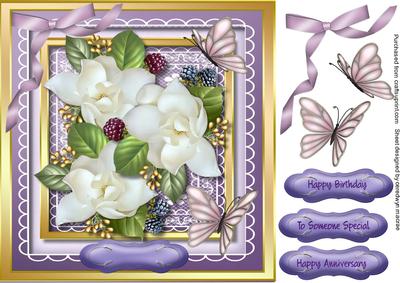 Lovely Magnolias , Fruit and Butterflys