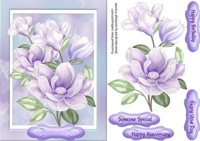 Lovely Magnolias in Soft Lilac