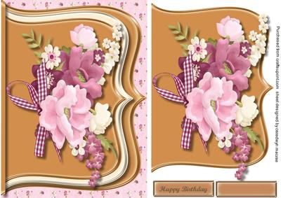 Lovely Habrack Card Front with Roses 