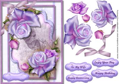 Beautiful Victorian Lilac Roses 