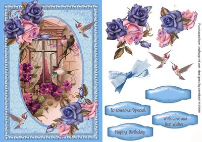 Lovely Birds and Winter Roses