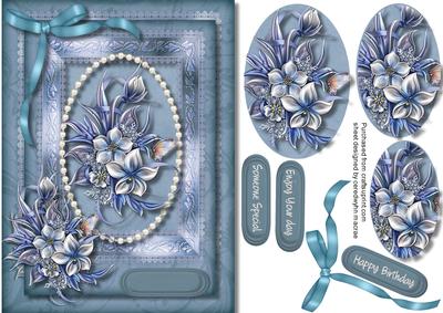 Lovely Winter Flowers and Pearls (pyramid )