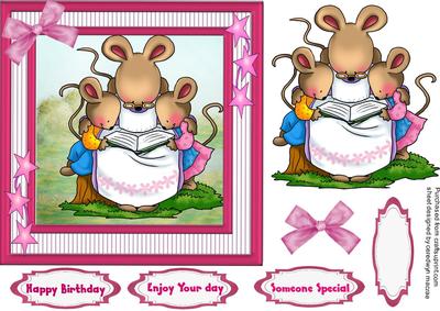 Grandma Mouse Reading a Story