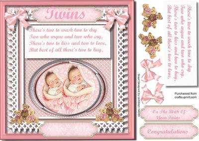 On the Birth of Your Twin Girls