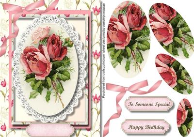 Beautiful Roses and Butterfly Lace ,pyramid