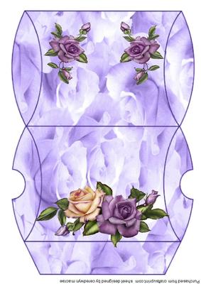 Lovely Lilac Roses Ona Pillow Box 