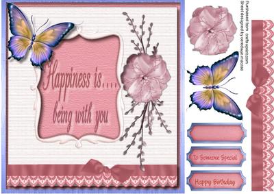 Happiness  - is Being with You , ( Pink )