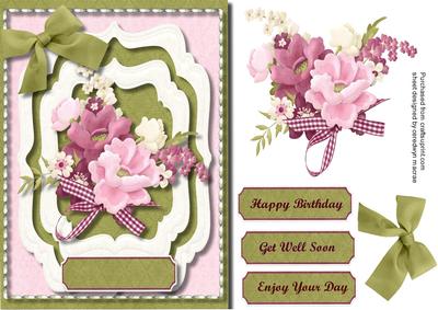 Lovely Flowers in a Bracket Frame 