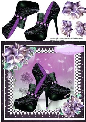 Beautifu Shoes and Roses in Lilac