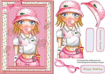 Trendy Bubble Gum Girl