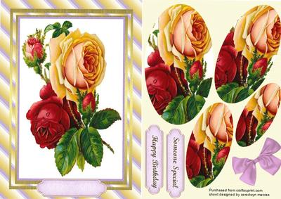 Lovely Floral Roses in Pyramid .