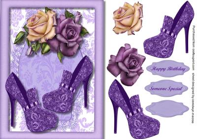 Beautiful Lilac Shoes and Roses