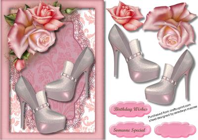 Beautiful Shoes and Pink Roses 