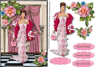 Elegant Lady in Pink 