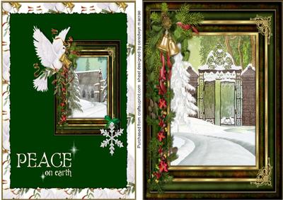 Two Christmas Scene Toppers 