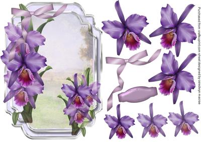 Lovely Lilac Orchids on a Ornate Bracket 