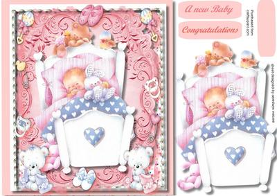 Beautiful Baby Asleep in the Cot 
