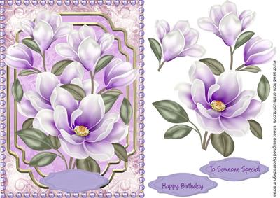 Beautiful Lilac Magnolias with Pearls