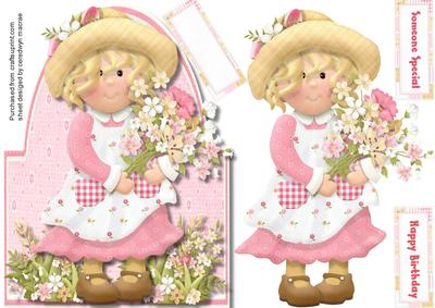Lovely Over the Edge Gardening Girl