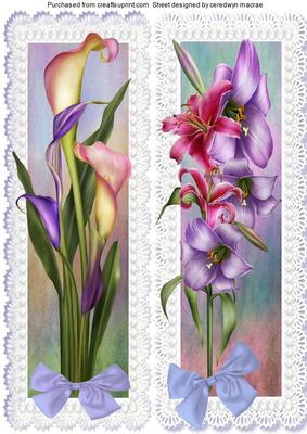 Two Lovel D.l. Toppers Calla and Star Gazing Lillies 