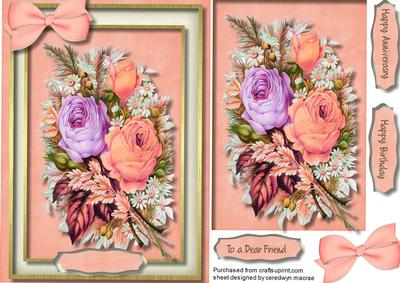 Beautiful Prach and Lilac Roses 