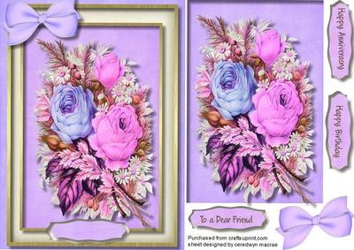 Beautiful Pink and Blue Roses