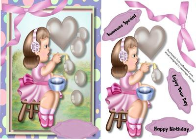 Lovely Bubble Blowing Girl 