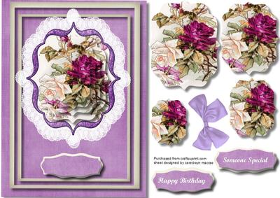 Beautiful Roses in a Bracket Frame ( Pyramid )
