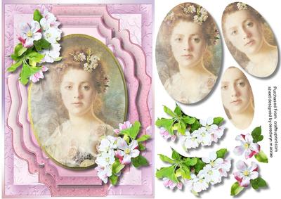 Beautiful Lady and Apple Blossom, ( Pyramid )