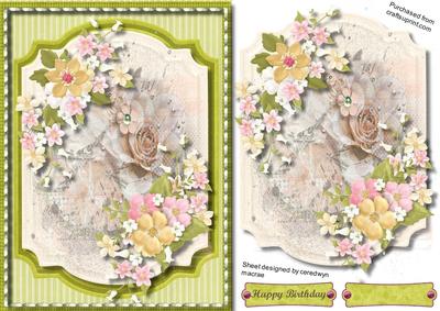 Lovely Spring Flowers in a Bracket Frame