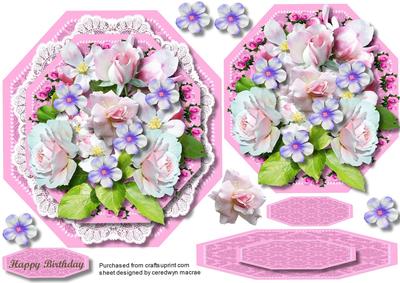 Easel or Topper Roses and Blossoms