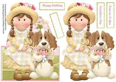 Lovely Me and My Dog Over the Edge Card 