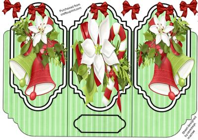 Lovely Christmas Bells Tri Fold