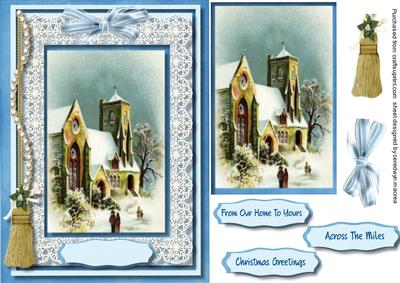Lovely Christmas Vintage Church 