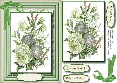 Beautiful Flowers in Soft Green