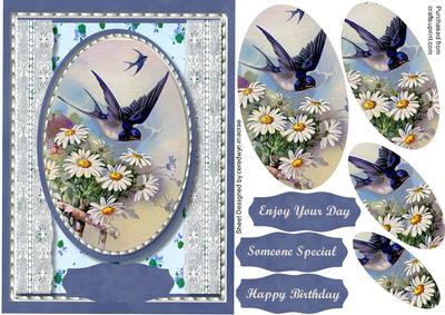 Bluebirds and Daisys, ( Pyramid )