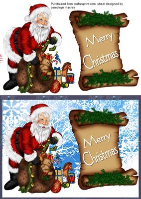 Santa's Christmas Sack and Message Scroll
