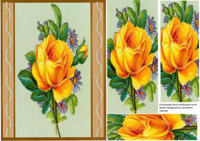 Beautiful Yellow Rose and Pearls 