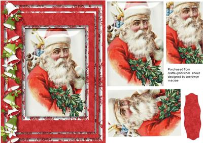 Lovely Vintage Santa , ( Pyramid )