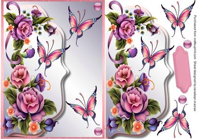 Lovely Envelope Card with Butterflys 