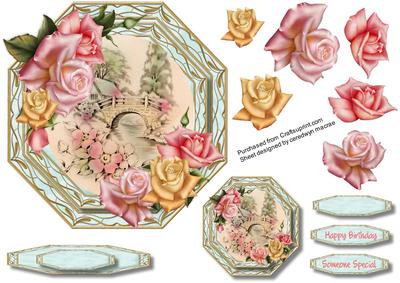 Lovely Easwl or Topper Octagonal Cottage Scene