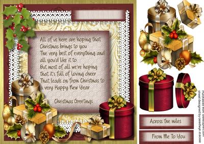 Lovely Christmas Greeting with Verse from Me to You